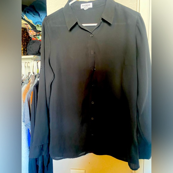 Express Sheer Button Down - Picture 1 of 1